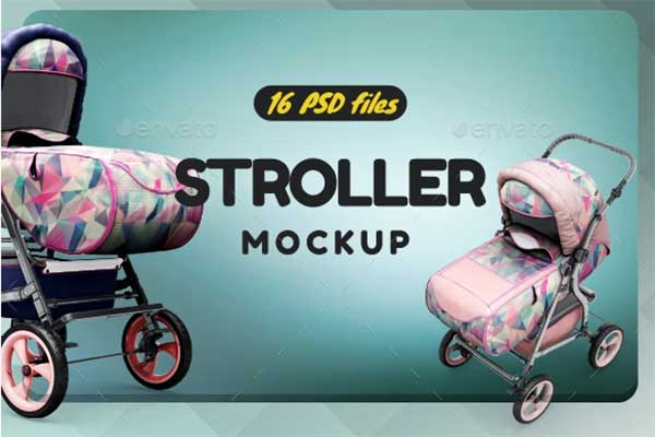 Stroller Mockups – Free & Premium Photoshop Files Download