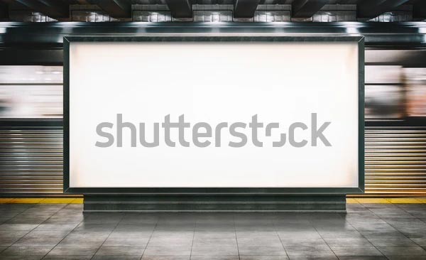 Subway Billboard Vector Mockup Template