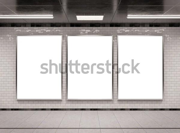 Subway Billboard Vector Mockup