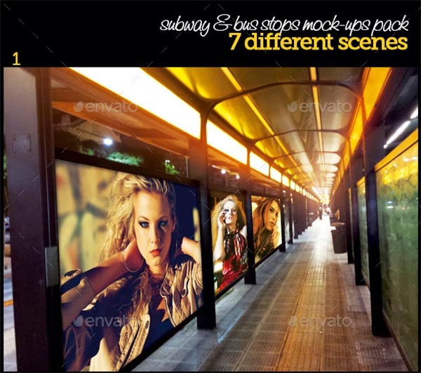 Subway & Bus Stops Mock-Ups Template Pack