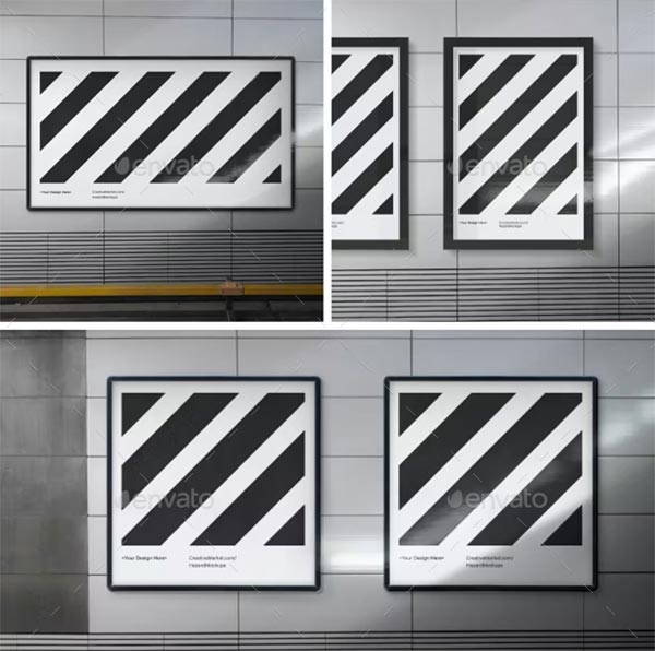 Subway Poster Mockup Bundle