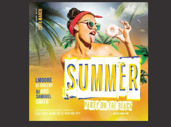 Summer Beach Fest Flyer Template