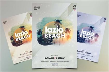 Summer Beach Flyer PSD Template