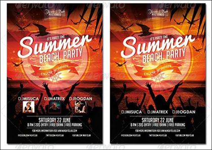 Summer Beach Party PSD Flyer 