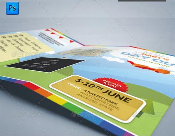 Summer Camp Kids Tri-Fold Brochure