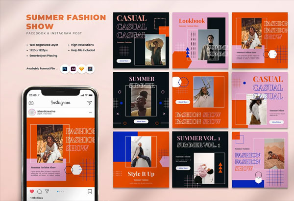 Summer Fashion Show Instagram Post