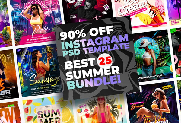Summer Instagram PSD Banners Bundle