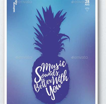 Summer Minimal Party Flyer Template