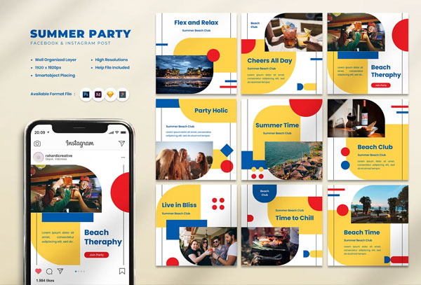 Summer Party Instagram Stories Design