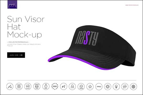 Sun Visor Hat Mockups