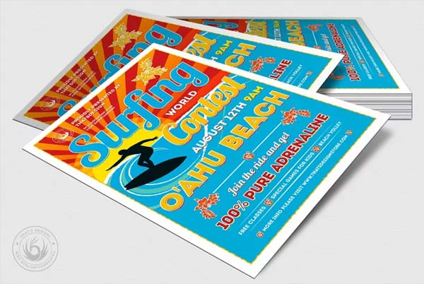 Surfing Contest Flyer Template Download