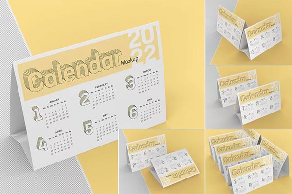 Table Tent Calendar Mockup
