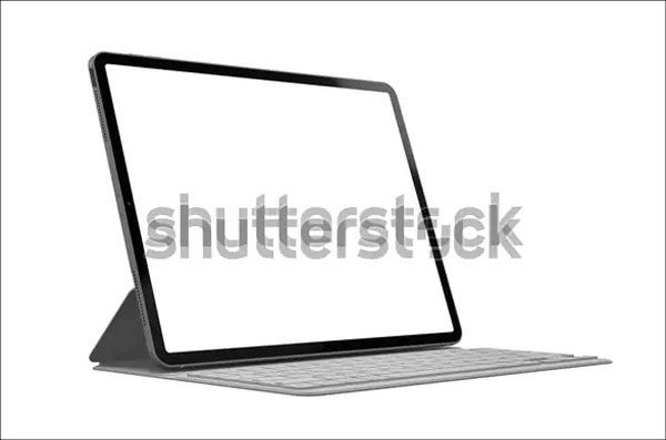 Tablet Keyboard Case with Blank Screen