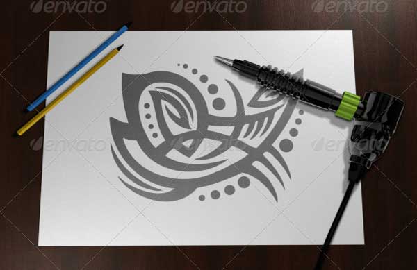 Tattoo Sketch Mock-Up