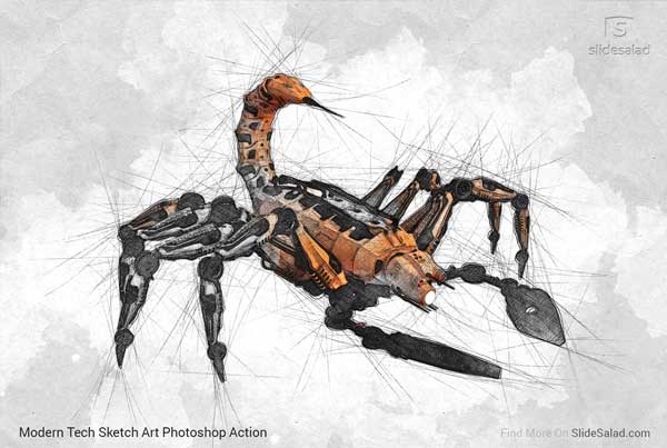 Tech Sketch  Photoshop Actions