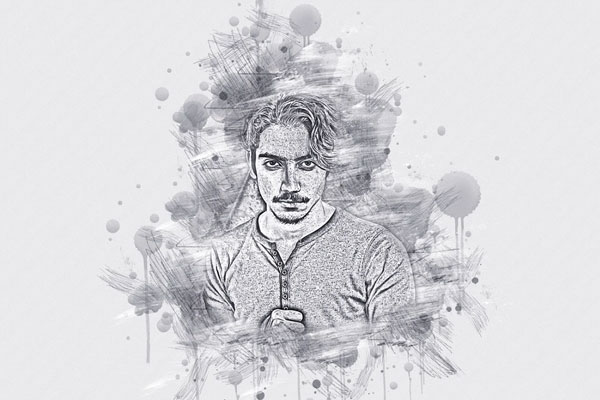Tech Sketch Portrait Photoshop Action