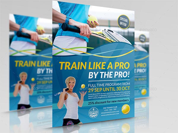 Tennis Training Flyer Template