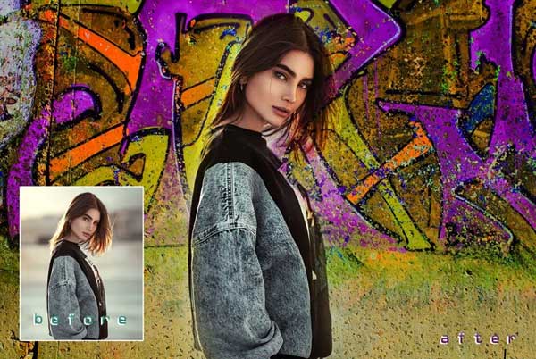 Textures Grunge Photoshop Action for Photographer