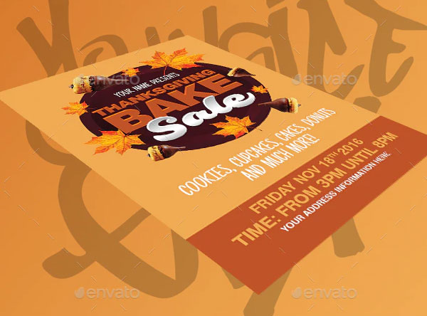 Thanksgiving Bake Sale Flyer Template