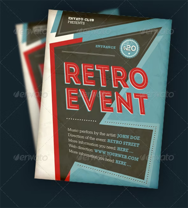 The Retro Event Flyer Template