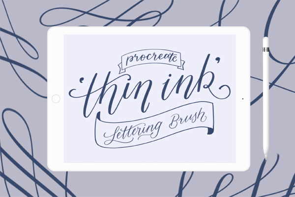 Thin Ink iPad Lettering Brush