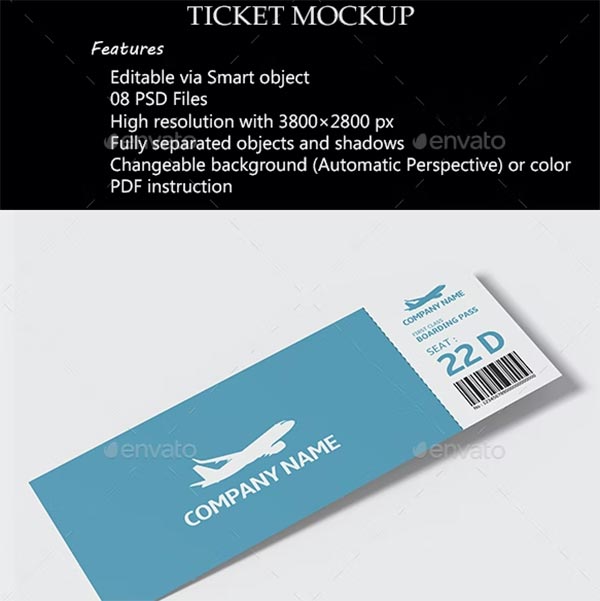 Ticket Mockup Template