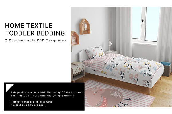 Toddler Bedding Mockups Set