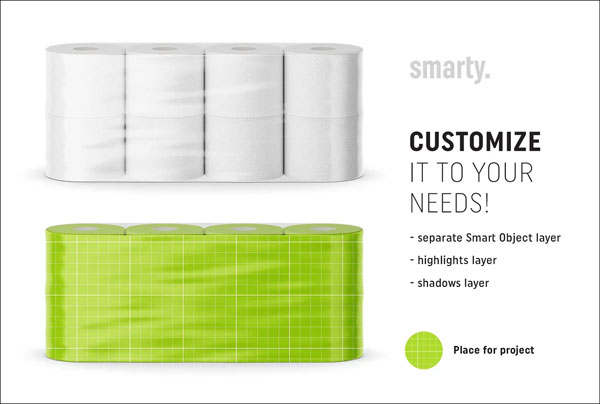 Toilet Paper PSD Mockups