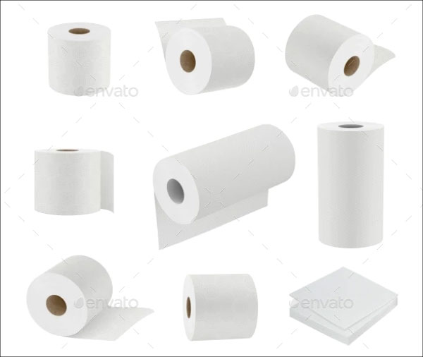Toilet Paper Realistic Mockup