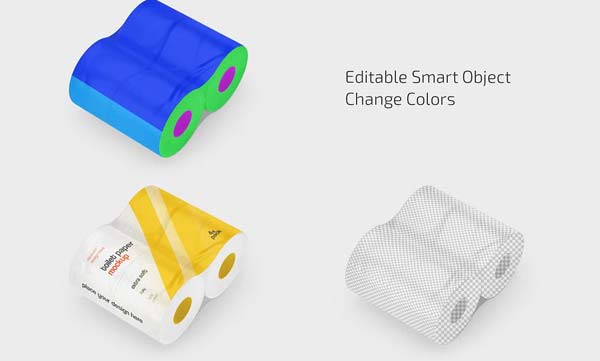 Toilet Paper Towel Rolls Mockup