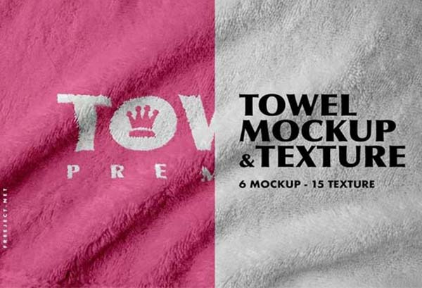 Towel Mockup And Texture Template