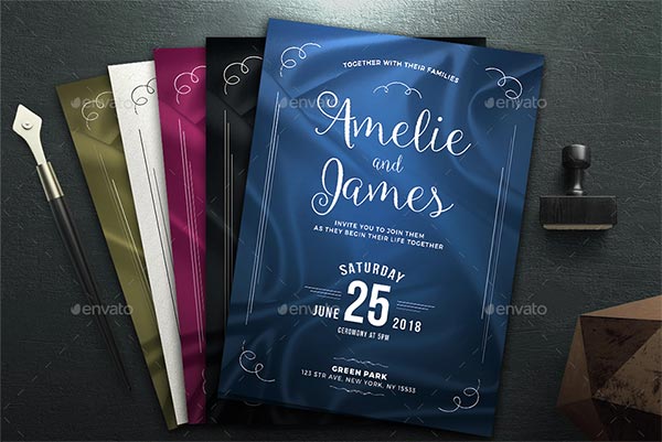Traditional Classic Wedding Invitation