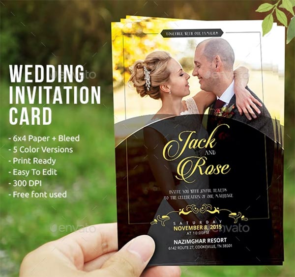 Traditional Illustrator Wedding Invitation