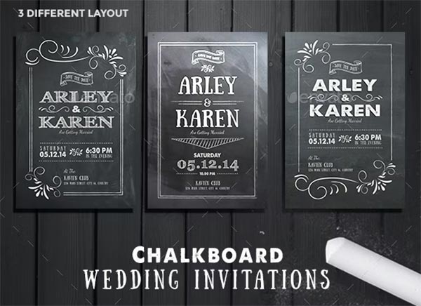 Traditional PSD Wedding Invitations