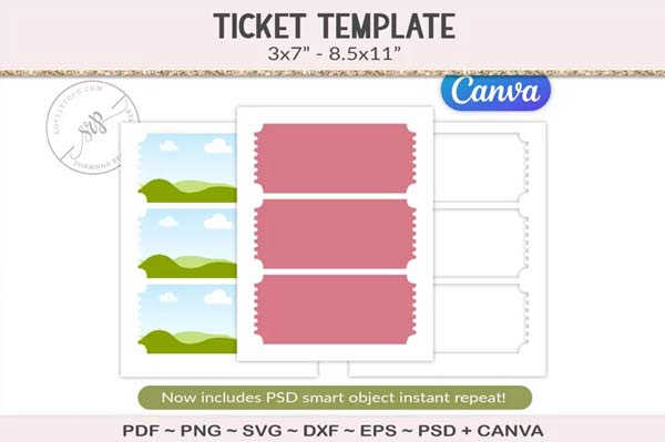 Train Ticket Label Template