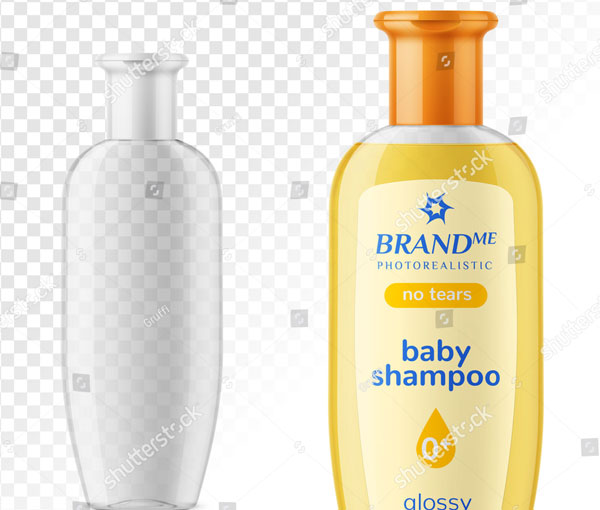 Transparent Baby Shampoo Mockup