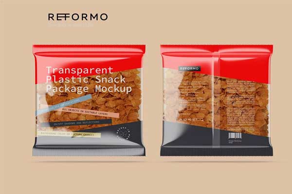 Transparent Snack Mockup