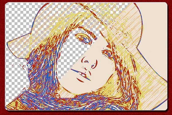 Transparent Vector Outline Photoshop Action