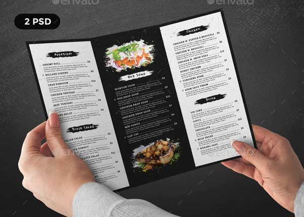 TriFold Food Menu Brochure Template