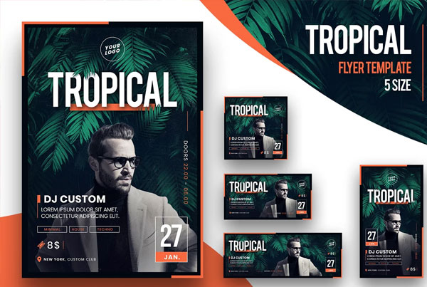 Tropical Party Flyer Template