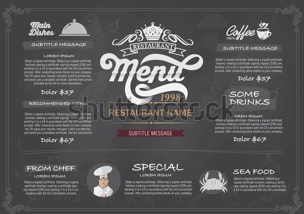 Typography Food Menu Design