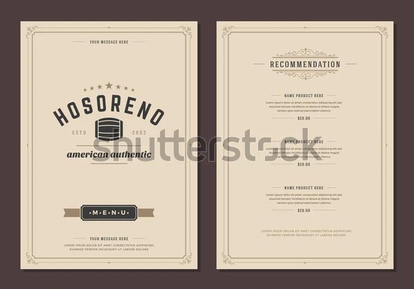 Typography Restaurant Logo and Menu Design