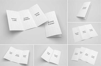 US Letter Trifold Brochure Mockup