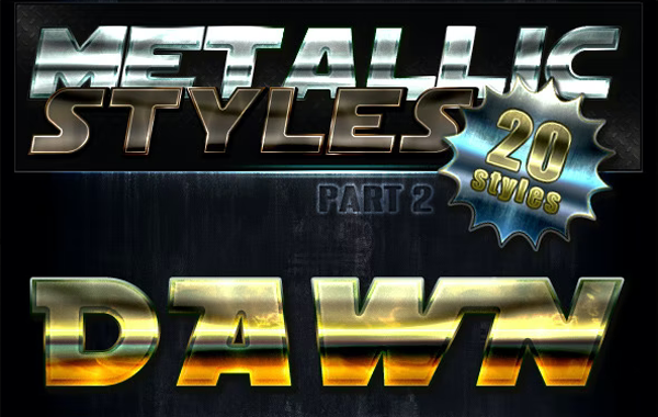 Unique Metallic Photoshop Styles