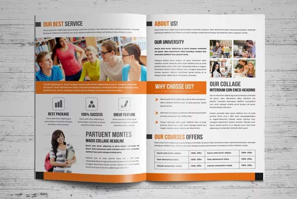 University Brochure PSD Free Download