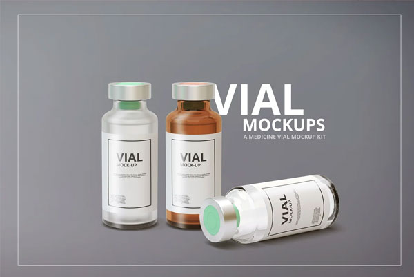 Vaccine Medicine Bottle Mockup