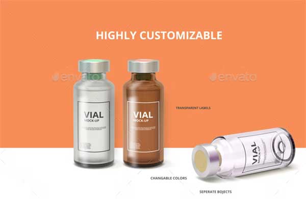 Vaccine Medicine Vial Mockup