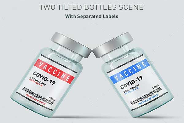 Vaccine Vial Bottles Mock-Up