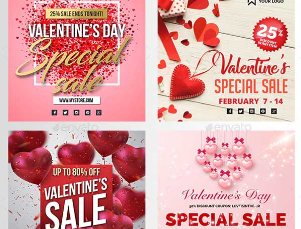 Valentines Day Sale Banners