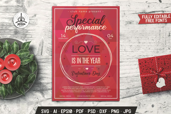 Valentines Day Party Flyer
